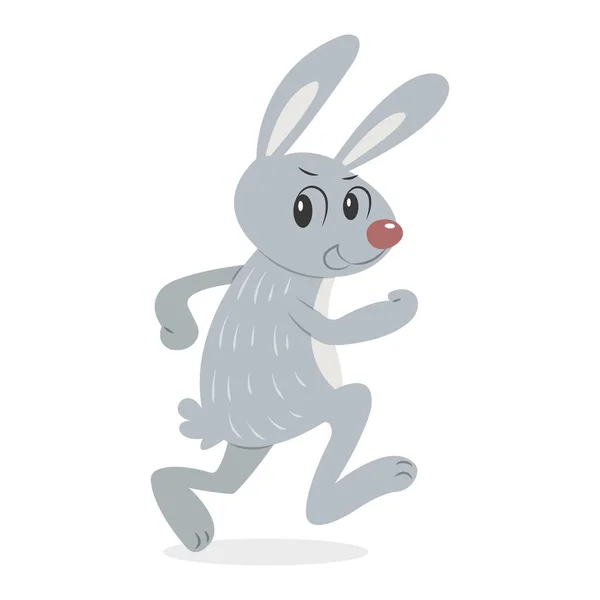 Cute Rabbit Isolated White Background — Stock Vector