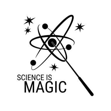 Bilim logosu tasarımı, vektör illüstrasyon eps10 grafiği