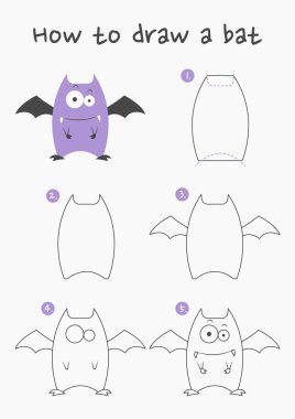 Yarasa vektör çiziminin nasıl çizileceği