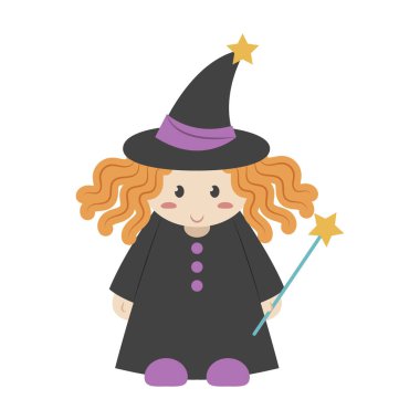 Sihirli değnekli cadı kız