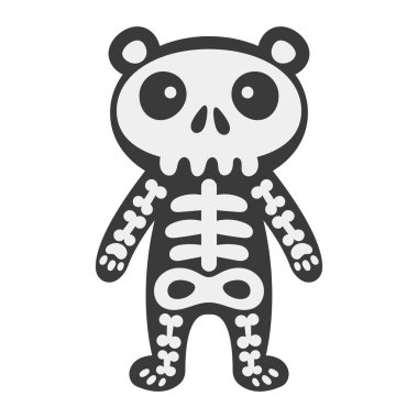 Tatlı Cadılar Bayramı Ayı İskeletinin vektör çizimi