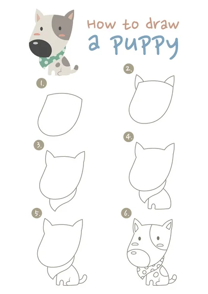 Yavru köpek vektör çiziminin nasıl çizileceği