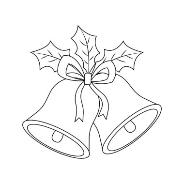 Noel çanları ikonu. Web için hediye vektör simgelerinin özet çizimi