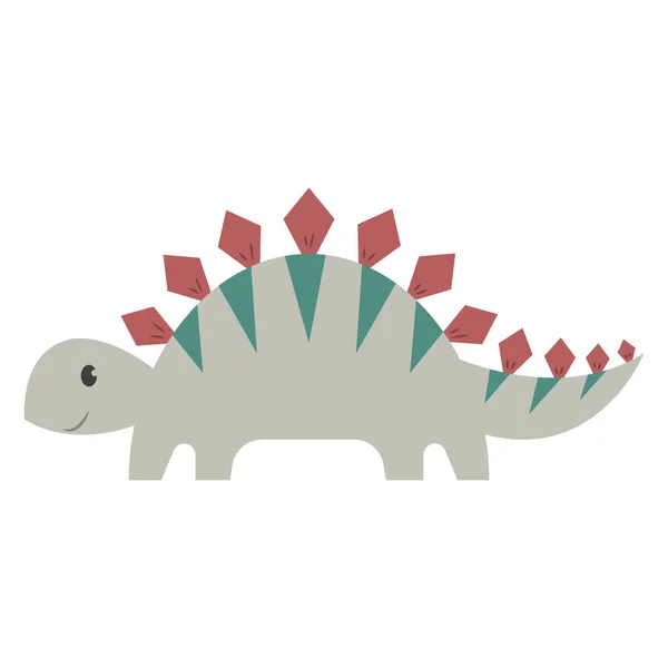 Vector Illustration Cute Dinosaur — Stock Vector