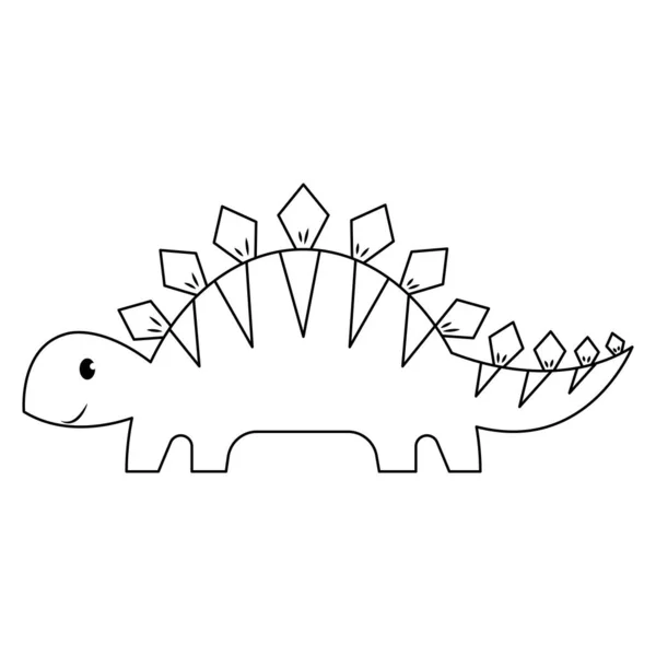 Ilustración Vectorial Dinosaurios Dibujos Animados — Archivo Imágenes Vectoriales