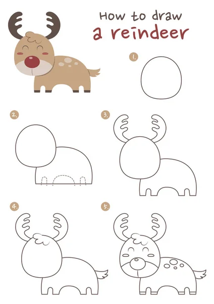 Ren geyiği çizimi nasıl çizilir