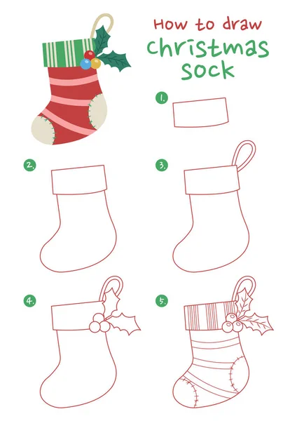 Yılbaşı çorap çizimi nasıl yapılır. Adım adım Noel çorabı hediye paketi çiz. Noel çorabı çizim rehberi. Şirin ve kolay çizim rehberi.