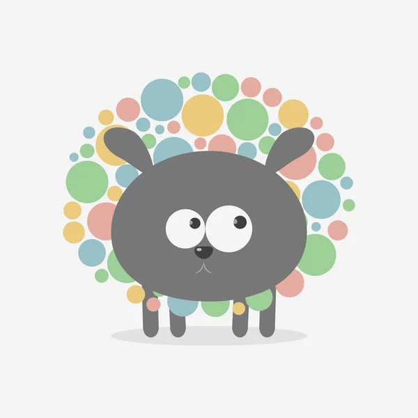 Cute Little Sheep Vector Illustration Cartoon White Background Cute Pastel — Stock Vector