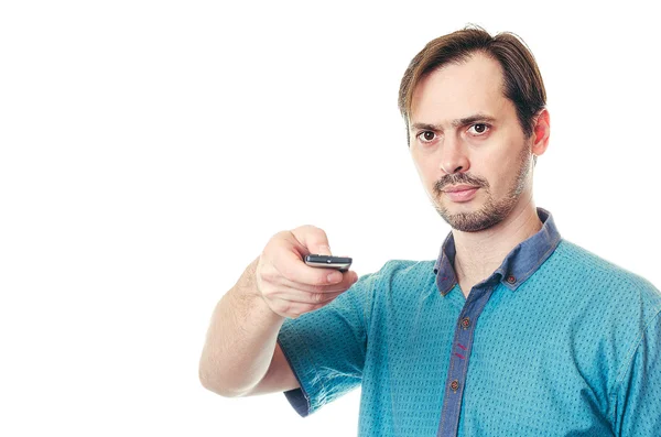 El hombre para controlar el panel — Foto de Stock