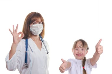 Doktor kadın ve bebek sınıf göstermek