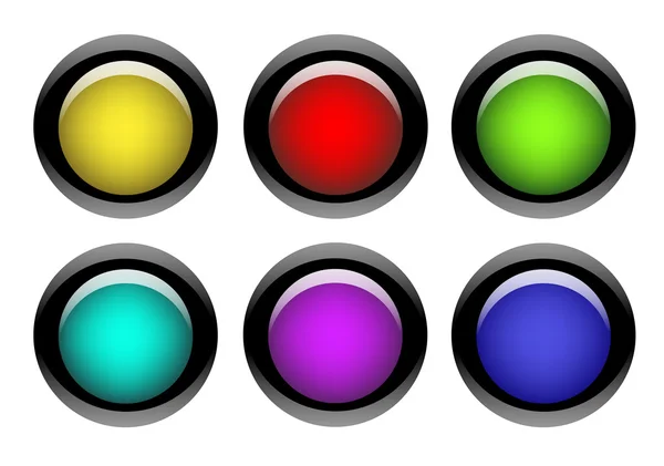 색상 웹 버튼 세트 — 스톡 사진