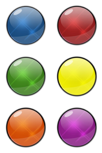 Glossy buttons for design