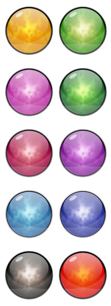 Glossy buttons for design