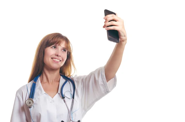 医者は、selfie — ストック写真