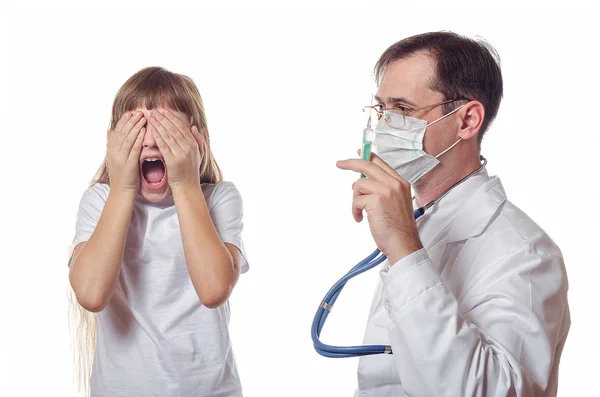 Adam beyaz bir sabahlık doktor bir aşı yok 