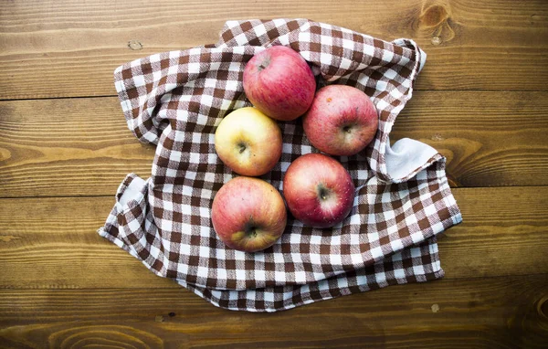 Äpplen Rutig Väv — Stockfoto