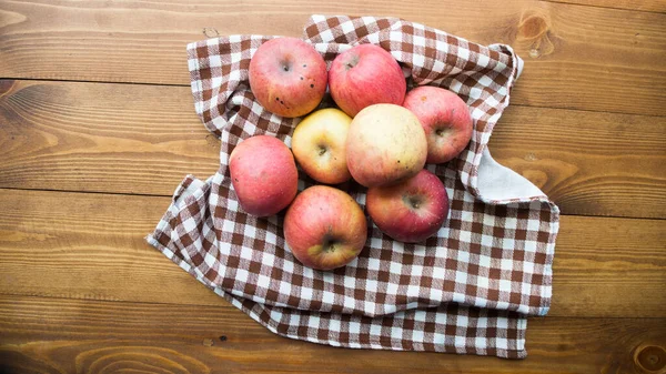 Äpplen Rutig Väv — Stockfoto