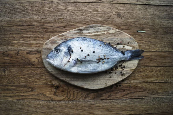 Свежая Рыба Дорадо Дорадо Ингредиенты Приготовления Пищи — стоковое фото