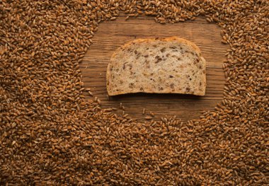 buğday arkaplanda ekmek