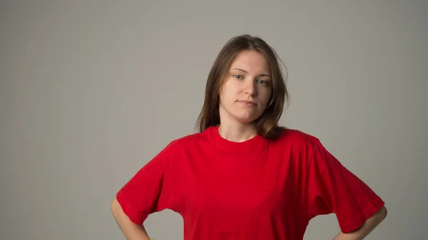 Picture Young Good Looking Teenage Girl Isolated — Stock Photo, Image