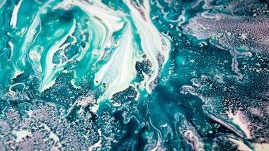 Mürekkep, boya, soyut. Yakın plan fotoğraf. Renkli soyut resim arkaplanı. Yüksek desenli yağlı boya. Yüksek kalite parçalar.