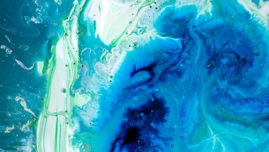 Sulu mürekkebin renkleri saydamdır. Soyut çok renkli mermer desen arkaplanı