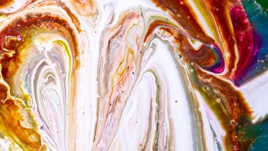 Sulu mürekkebin renkleri saydamdır. Soyut çok renkli mermer desen arkaplanı