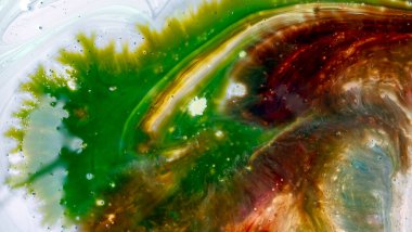 Sulu mürekkebin renkleri saydamdır. Soyut çok renkli mermer desen arkaplanı