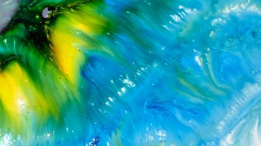 Sulu mürekkebin renkleri saydamdır. Soyut çok renkli mermer desen arkaplanı