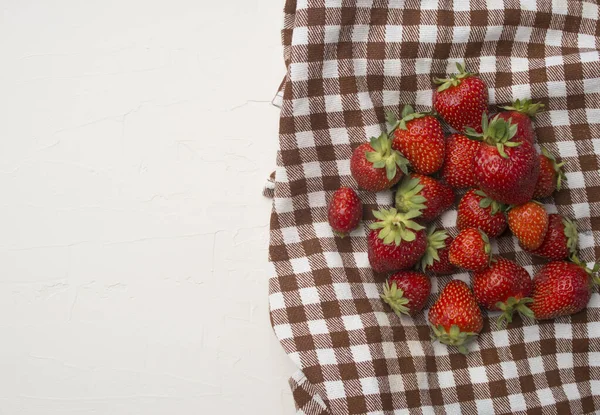 Strawberry Wooden Background — Stock Photo, Image