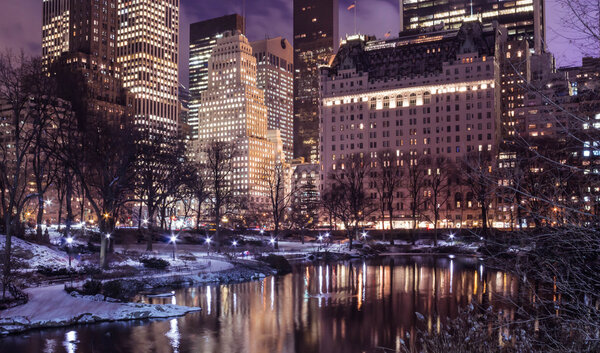 Night at Central Park New York