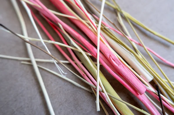 Çeşitli renklerde kuru dal yığını