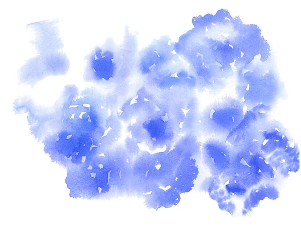 Watercolor texture blue abstraction background stains splash — Stock Photo, Image