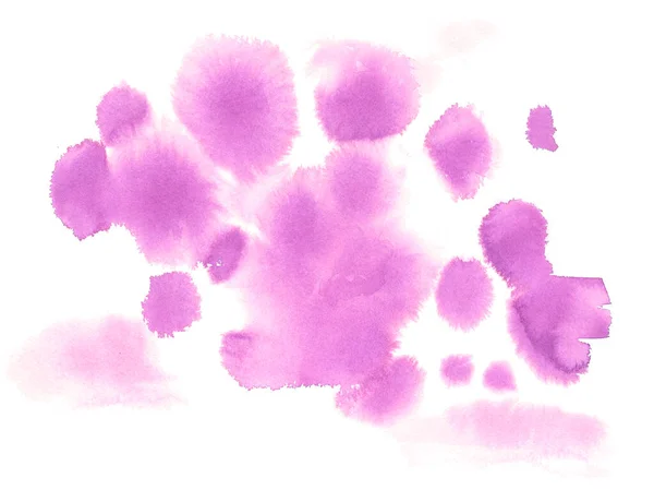 Water splash top view, watercolor violet and white texture abstraction background stains splash, paint illustration — Stock Photo, Image