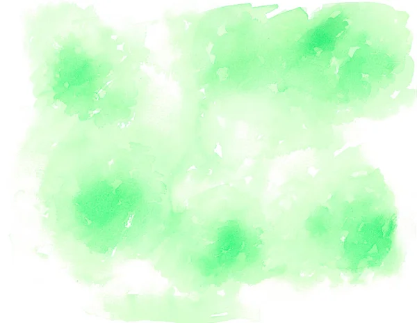 Texture green watercolor background painting - with space for your design — Stock Photo, Image