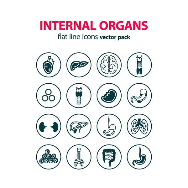 Medical human organs icon set. — Stock Vector