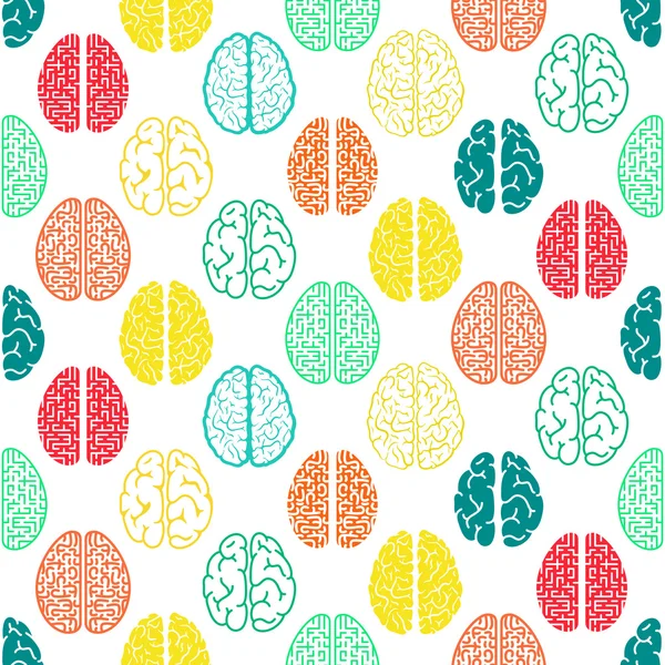 Renkli kesintisiz beyin desen. Bilimsel arka plan.