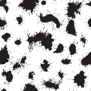 Arka plan ile fırça mürekkep lekesi. Tek renkli elle çizilmiş doku.