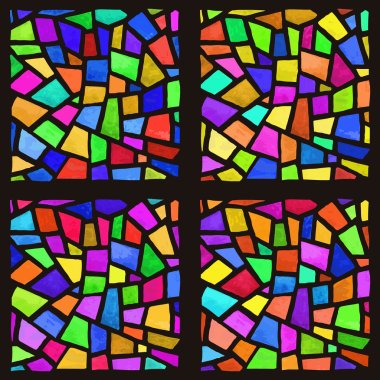 Stained glass window vector clipart