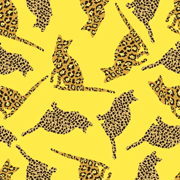 Vahşi kediler seamless modeli