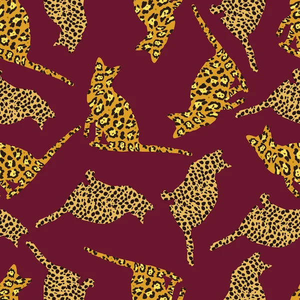 Vahşi kediler seamless modeli