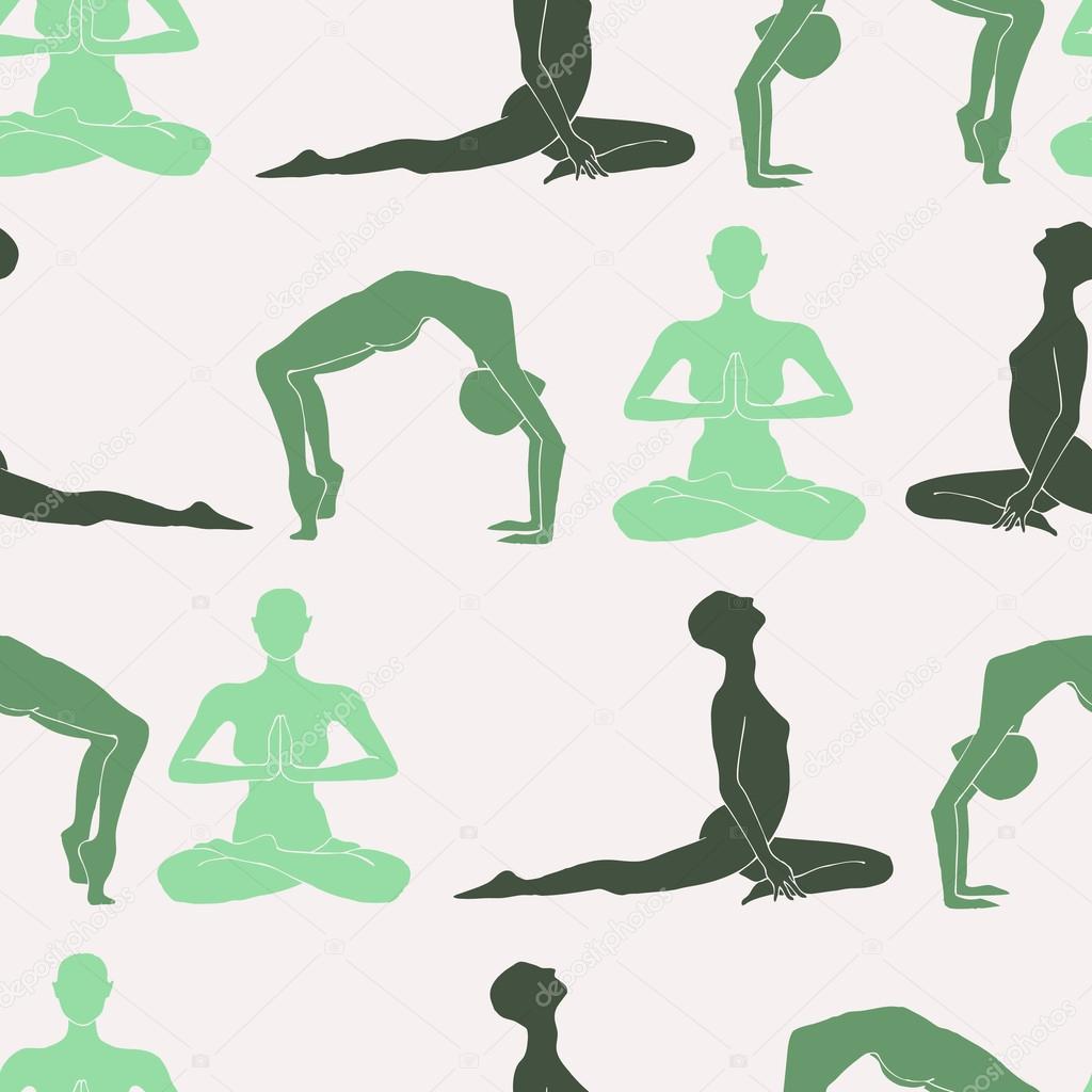 Yoga seamless pattern