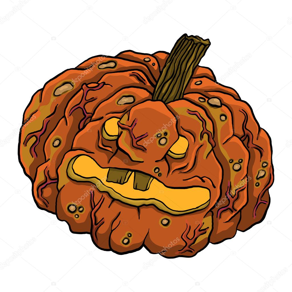 Vector evil pumpkin