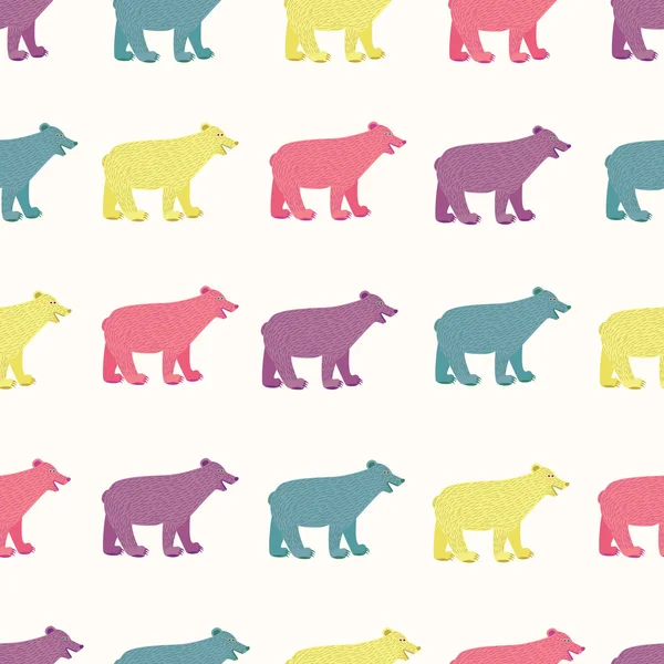 Bears seamless pattern. — Stock Vector