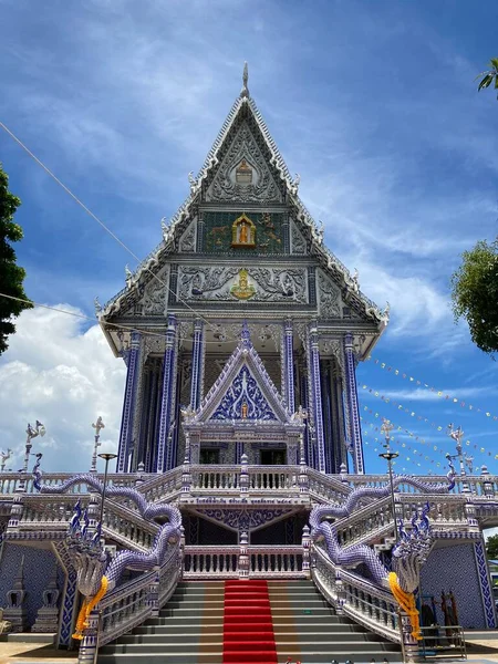 Kolorowa Piękna Buddyjska Świątynia Tajlandii — Zdjęcie stockowe
