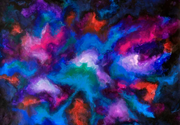 Abstract multicolored oil smears painting on canvas background texture. Brushstrokes of paint. Colorful artistic 3d background