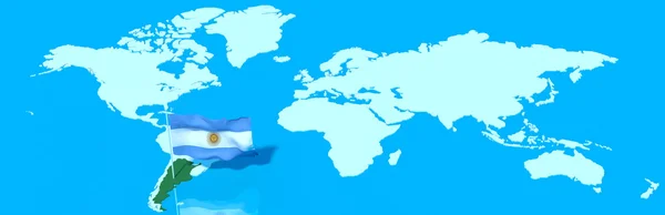 Bolygó Föld 3D-s zászló a szél: Elefántcsontpart — Stock Fotó