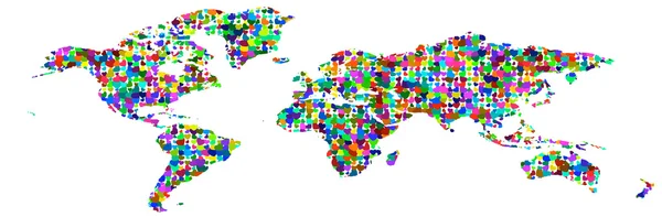 Planeta 3D Terra com várias cores — Fotografia de Stock