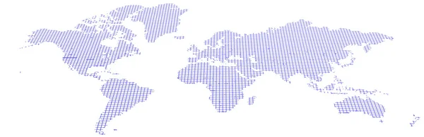Karte 3D Erde mit verschiedenen bunten Texturen — Stockfoto