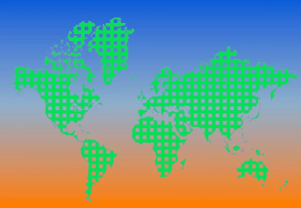 Mapa 3d Earth s barvami a různá pozadí — Stock fotografie